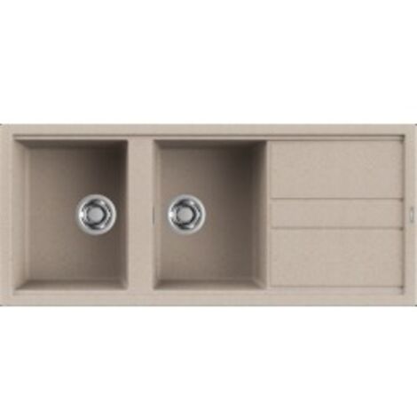 Lavello Elleci Incasso 2 vasche 116x51 Best 500 Granitek Avena LGB50051