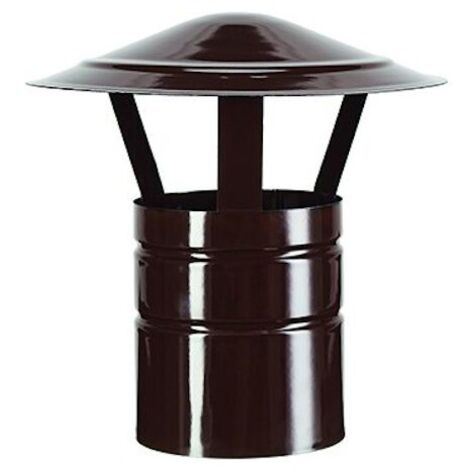 Fumaiolo cappello porcellanato marrone ala d 100 mm canna fumaria stufa caldaia