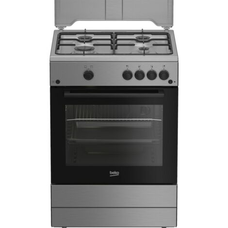 BEKO FBG62010DX Cucina a Gas 60x60 cm 4 Fuochi Forno 64 L Acciaio Inox