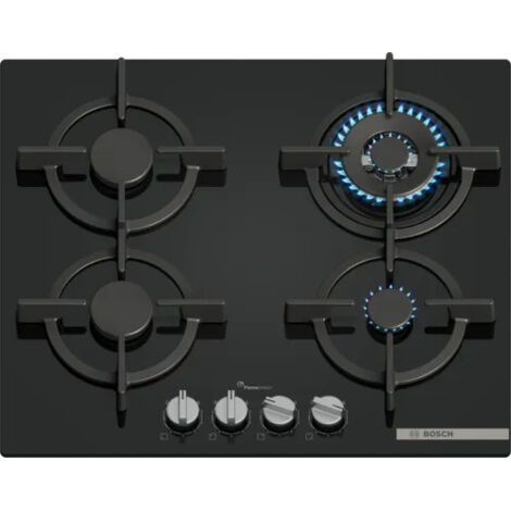 Bosch, Piano Cottura a Gas 4 Fuochi, Nero, 60x52 cm, PPH6A6I10