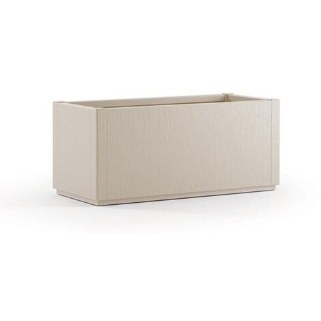 Stefanplast Fioriera Ethica Rettangolare 80 Lt Con Pedana Drenante Gesso