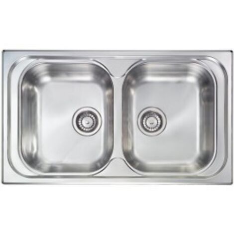 Lavello ATLANTIC 86X50 2 vasche ACCIAIO INOX