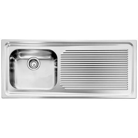 CM 011046SCSSX Serie Aurora 3'' Lavello Acciaio inox satinato da incasso Gocciolatoio a Destra 1 Vasca 116X50cm