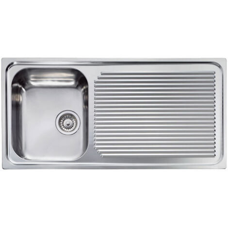CM 011045SCSSX Serie Aurora Lavello Acciaio inox satinato da incasso Gocciolatoio a Destra 1 Vasca 101X50cm