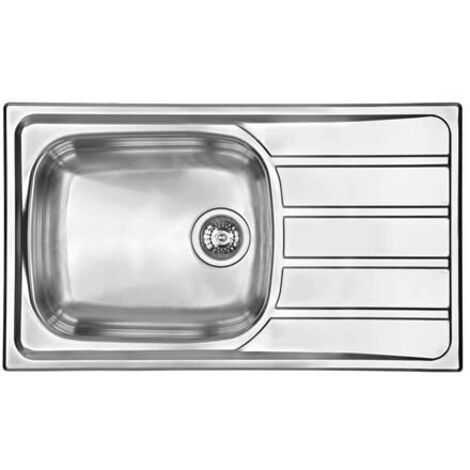Lavello UNIVERSAL 86X50 1 vasca sinistra 45X40 + gocciolatoio ACCIAIO INOX finitura Satinato