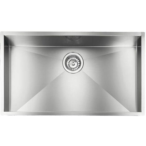 CM 011916XCSSP Serie Filo Quadra 3'' Lavello Acciaio Inox Satinato da incasso sottotop 1 Vasca 77X45cm