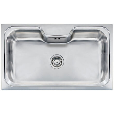 CM 011743XCSSP Serie Eureka Unico 3'' Lavello Acciaio Inox Satinato da Incasso 1 Vasca Mono Splitstampo 86X51cm