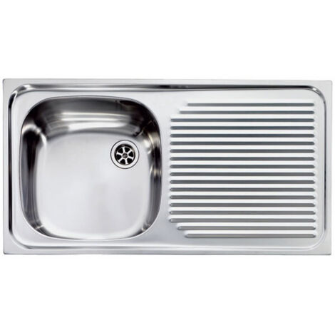 Lavello AURORA 79X42 1 vasca destra+ gocciolatoio ACCIAIO INOX