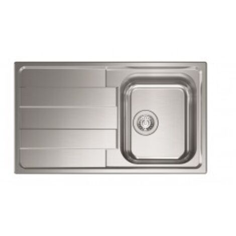 CM 015723DCSSP Serie Levante 3'' Lavello Acciaio inox Satinato da incasso Gocciolatoio a Sinistra 1 Vasca 86X50cm