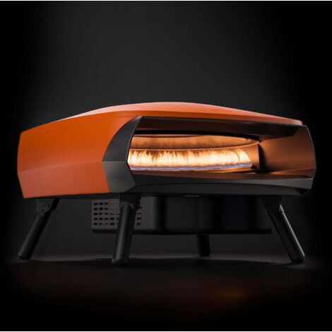 forno pizza a gas witt "etna fermo" arancione con pietra refrattaria centrale ferma, 66,3x76x43,6 cm