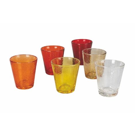 Villa d'Este Home Tivoli 5909889 Cancun Sunset Set 6 Bicchieri Acqua in Vetro Soffiato a Bocca 330 ml colore Rosso (1/5)