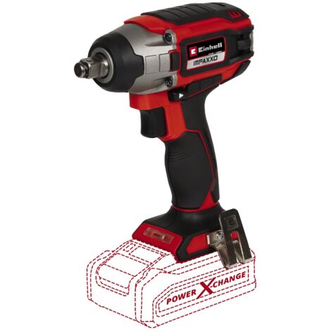 Einhell avvitatore a impulsi a batteria IMPAXXO 18-230, brushless, 230 Nm, 18 V, attacco 1-2'', luce LED, nero rosso