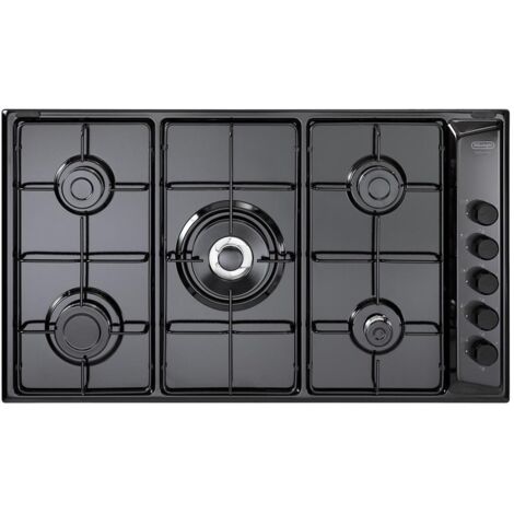 De Longhi FLN 59 DD Linea Family Piano cottura a Gas 5 Zone 1 ultrarapido Bruciatore Tripla Corona 90 cm Nero (1/3)
