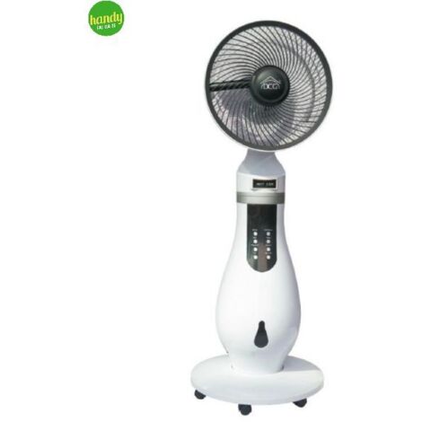 DCG VE1865TT Ventilatore Nebulizzatore a Piantana 80W 35 cm 3 Velocita' Oscillazione Automatica Timer Telecomando Display LED colore Bianco Nero