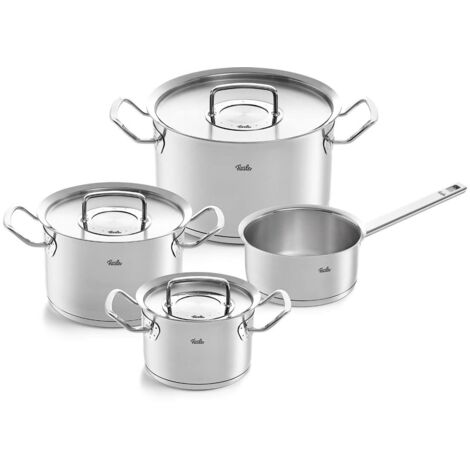 Fissler 084-128-04-000-0 Original-Profi Collection Set Pentole 4 pezzi acciaio inox 18-10 induzione lavastoviglie forno 230°C colore Argento (1/5)