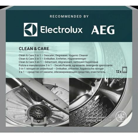 Electrolux M2GCP121 Clean and Care Detergente 3 in 1 Lavatrice e Lavastoviglie 12 bustine colore Bianco (1/5)