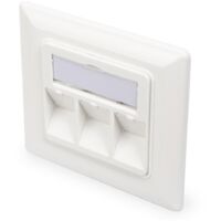 Digitus Scatola di Derivazione Vuota per Modulo Keystone Telaio 80x80mm con Piastra Centrale 50x50mm