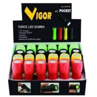 Vigor Espositore Torce Led Colori Assortiti 24 Pezzi