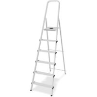 Colombo Scala STARK 6 gradini in acciao-alluminio con gradini e piedini antiscivolo EN131 Made in Italy