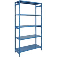Bizzotto Scaffale Metallo 5 Ripiani Portata a Ripiano 100 Kg 106x42x180cm Azzurro