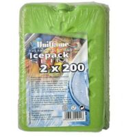 Uniflame, Ghiaccio Sintetico Slim, 2x200gr, Per Borse Termiche, Atossico