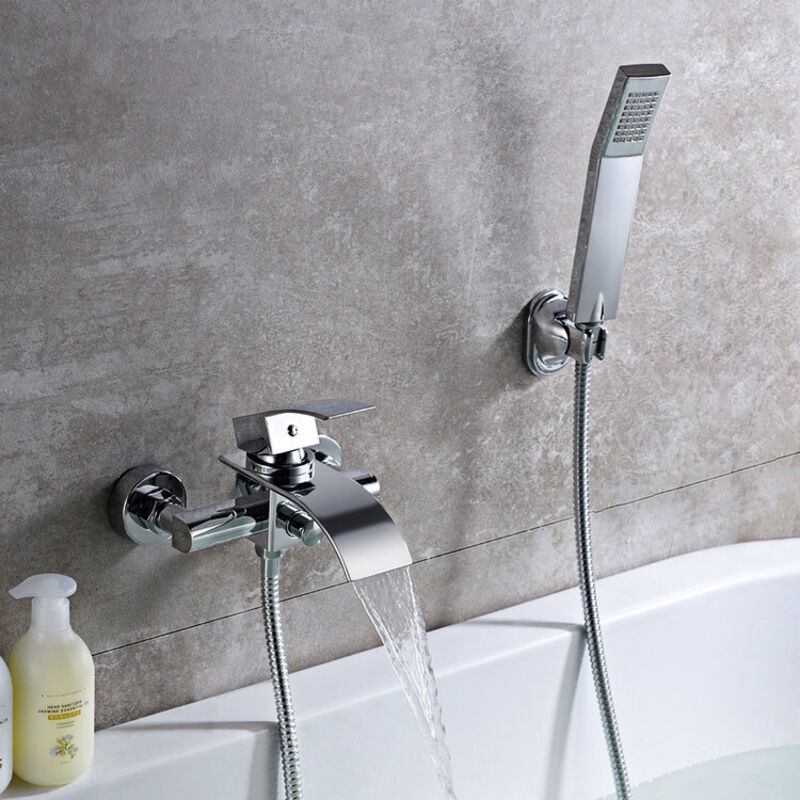 Badewannenarmatur Mit Dusche | 3-in-1 Handbrause | Einhebelmischer Aus Verchromtem Messing | YGD-01