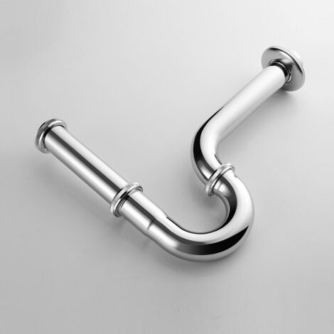 Siphon Waschbecken - Universal Syphon Badezimmer Waschbecken 1 1/4" x 32 mm, Edelstahl Abflussrohr für Bad und Küchenspüle