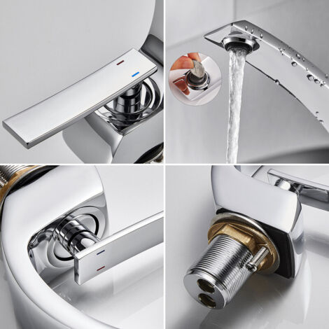 Schwarze Armatur Bad Waschtischarmatur Bad Wasserhahn Waschbecken Einhebel Mischbatterie Badarmatur Waschtischarmatur Schwarz