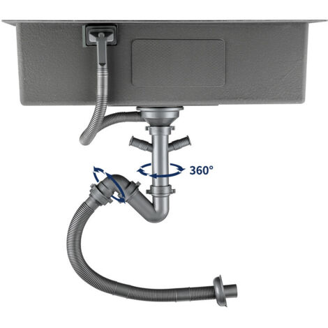 POPFLY Einbau-Küchenspüle Aus Edelstahl 18 Gauge – 63,5x45,7 Cm, Einzelbecken, 2 Löcher, Gebürstet