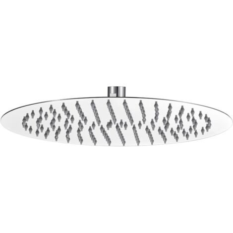 DERW Max Regendusche Duschkopf (10 Zoll), Edelstahl runder Brausekopf, selbstreinigend, Chrom (1/5)