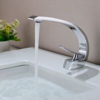 Auralum Waschtischarmatur in Chrom, Bad Armatur Einhebelmischer Mischbatterie Waschbeckenarmatur für Badezimmer