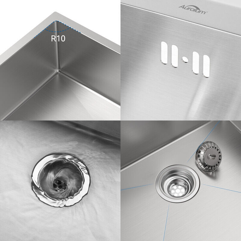 Lavabicchieri Automatico A Pressione In Metallo Per Bar E Cucina - Rubinetti Per Sciacquare Tazze E Bicchieri Con Spray Multiangolo, Argento/Nero