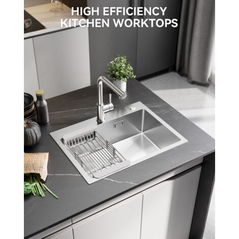 Set di 2 scolapasta (18+20CM), scolapasta in acciaio inox con manico rimovibile, cestello per pasta in metallo, cestello per friggere | Leroy Merlin
