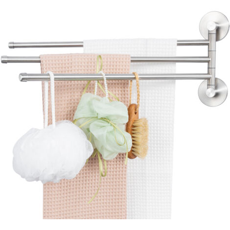 KOKOSIRI Barra Portasciugamani Cromato 2 Pezzi, In Acciaio Inox Lucido Per Bagno, Cucina, WC, Modello B3006CH-P2 - 5