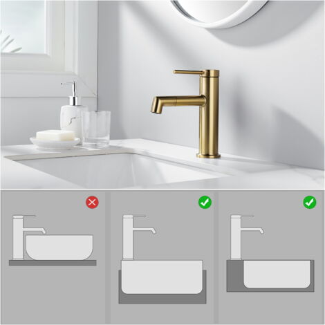 Rubinetto Bagno Lavabo Girevole 360° – Monocomando, Acqua Calda/fredda, Design Moderno