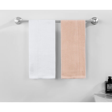 Auralum Max Portasciugamani in acciaio inossidabile, portasciugamani vintage, portasciugamani da bagno, portasciugamani da doccia dal design antico da bagno 62 cm montato a parete, spazzolato (1/4)