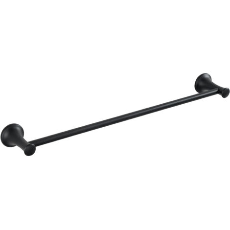 Portasciugamani in acciaio inossidabile, portasciugamani vintage, portasciugamani da bagno, portasciugamani da doccia dal design antico da bagno 62 cm montato a parete, nero (1/5)