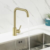 Rubinetto da cucina 7 forme Rubinetto miscelatore per lavello acqua calda e fredda in acciaio inox girevole a 360