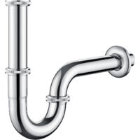 Auralum Lavello con sifone - Lavabo da bagno con sifone universale 1 1/4" x 32 mm, tubo di scarico in acciaio inossidabile per lavello da bagno e cucina
