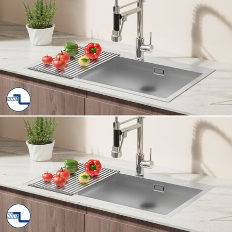 TRGCJGH Fregadero De Lavanderu00eda Con Tabla De Lavabo, Fregadero De 25.5 Pulgadas Para Interiores Y Exteriores