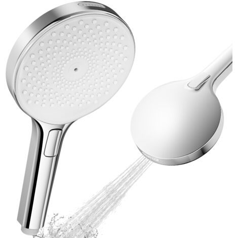 AURALUM MAX Teleducha con 4 tipos de chorro, rociadores de 140 mm Ducha mural, rociador redondo 4 en 1