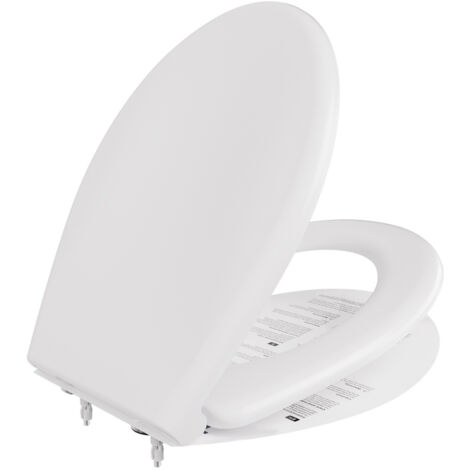 CECIPA MAX WC Sitz Toilettendeckel mit Absenkautomatik Weiß Toilettensitz vom Typ O
