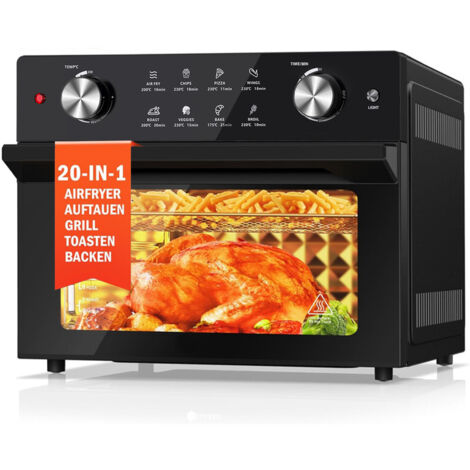 Mini four à convection 30L – Cuisson à air chaud 360° – Température 100-230°C – Éclairage intérieur – 4 niveaux de cuisson