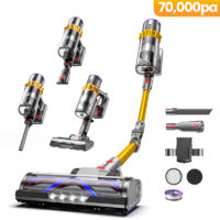 Aspirateur Balai Sans Fil - Azmsary - 650W - 70000 Pa - 70 Min - Filtration Hepa - Vidange D'Une Seule Main - Tube Pliable