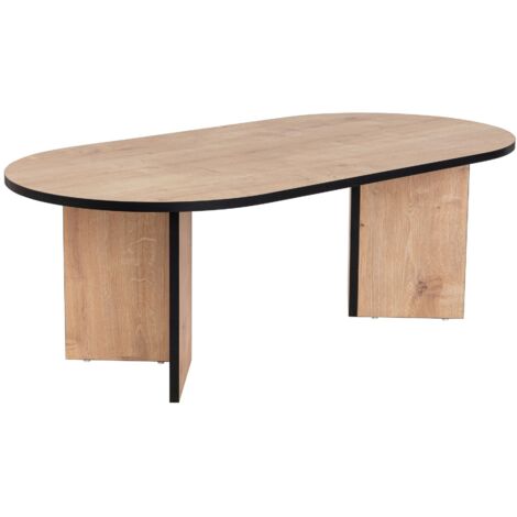 Elegante tavolino da caffè, rovere zaffiro e nero, 119 x 40 x 60 cm  Pannello di particelle rivestito in melaminico al 100%, spessore 18 mm  Design moderno per il soggiorno