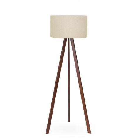 Lampada da terra beige in MDF e PVC – Design scandinavo e atmosfera calda