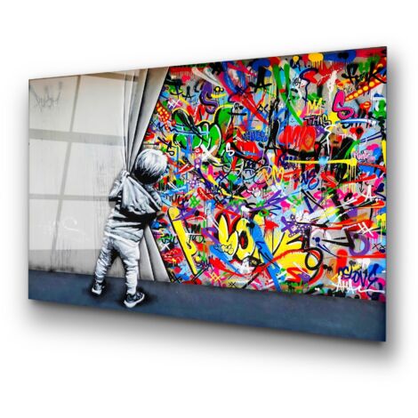 Arte murale in vetro di sicurezza, decorazione in vetro Painting Multicolore (1/5)