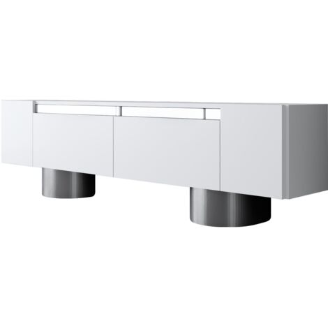 Mobili TV, tavolo TV, credenza bassa Stand Bianco Argento