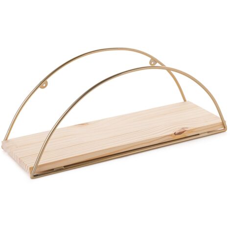 Mensola da parete, mensola portaoggetti Shelf Gold Marrone (1/5)