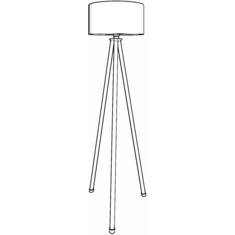 Lampada da terra, lampada da terra, illuminazione per soggiorno Lamp Cream Nero (1/4)